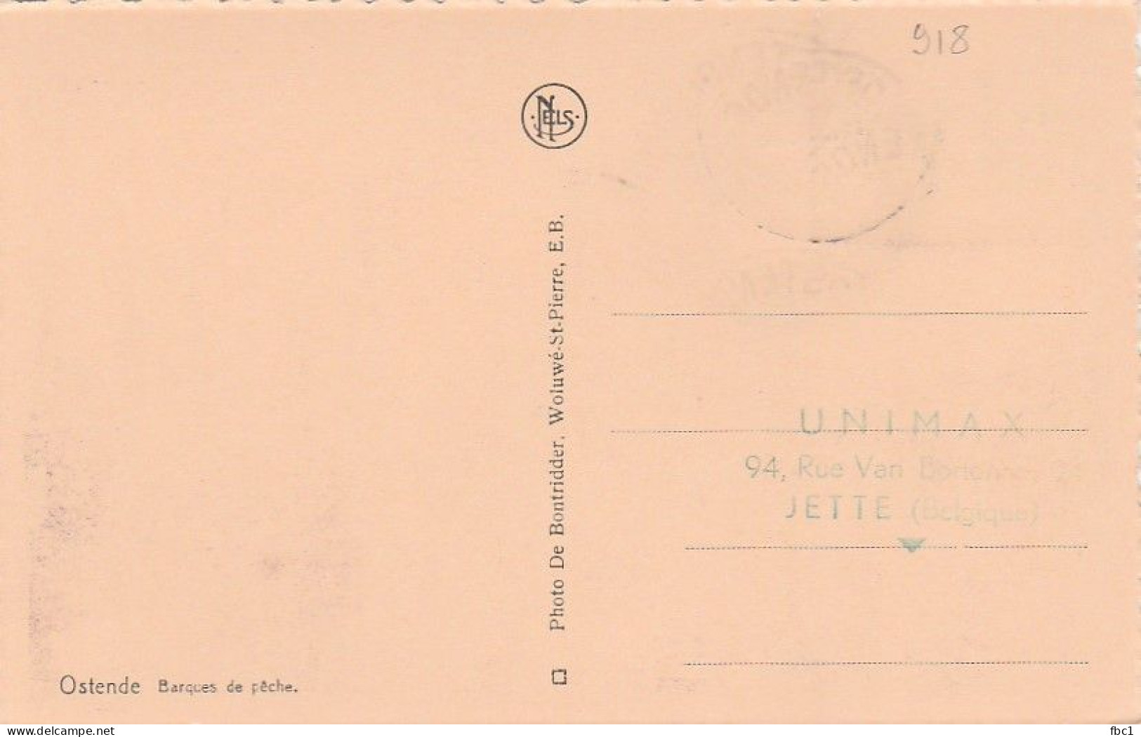 Carte Maximum - Belgique - 1953 - Oostende  (N°918) - 1951-1960