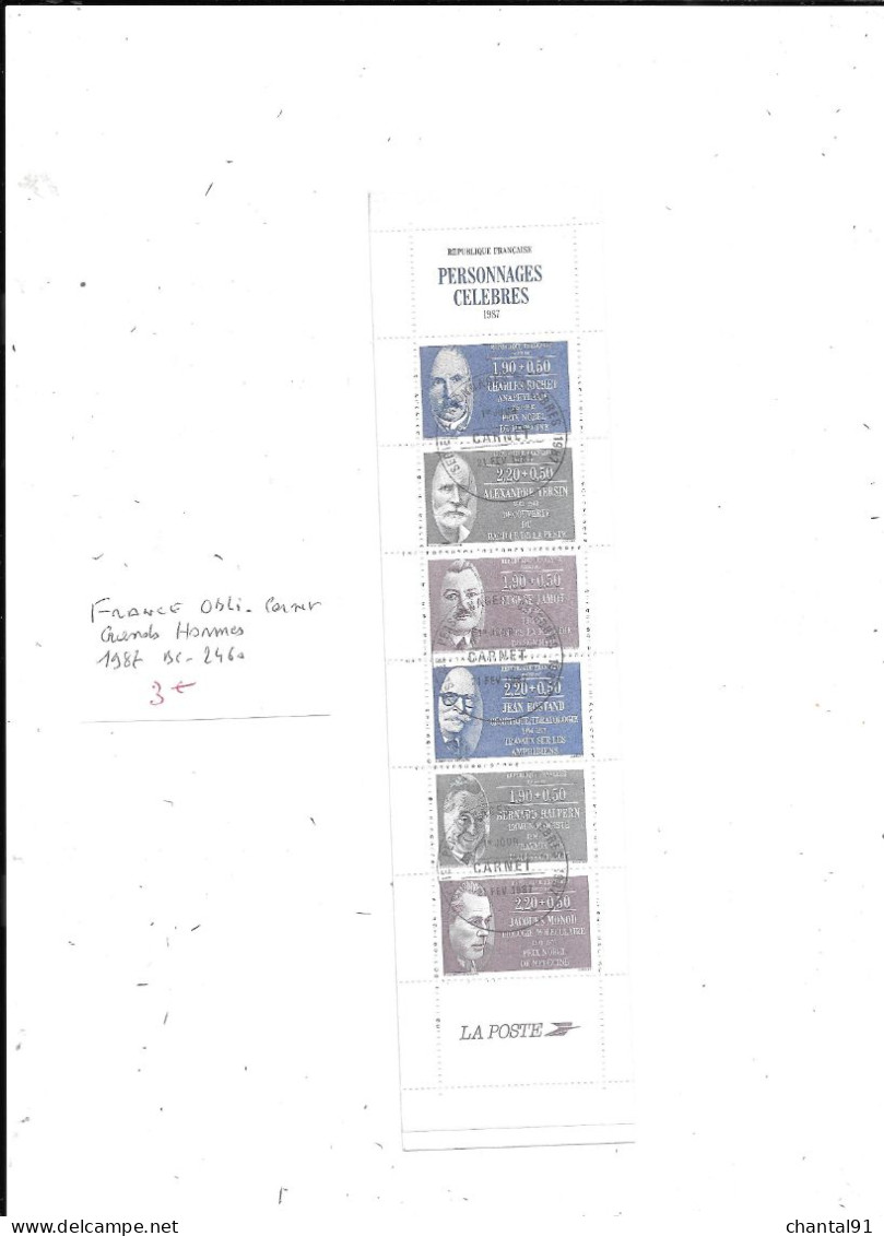 FRANCE N° BC 2460 OBL GRANDS HOMMES 1987 - Personnages