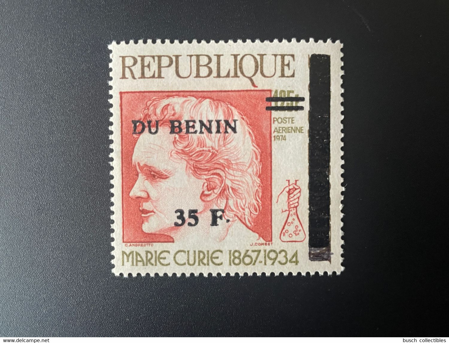 Benin 1997 - 2000 Mi. 560 Surchargé Overprint Marie Curie 1867 - 1934 Chimie Chemie - Benin - Dahomey (1960-...)