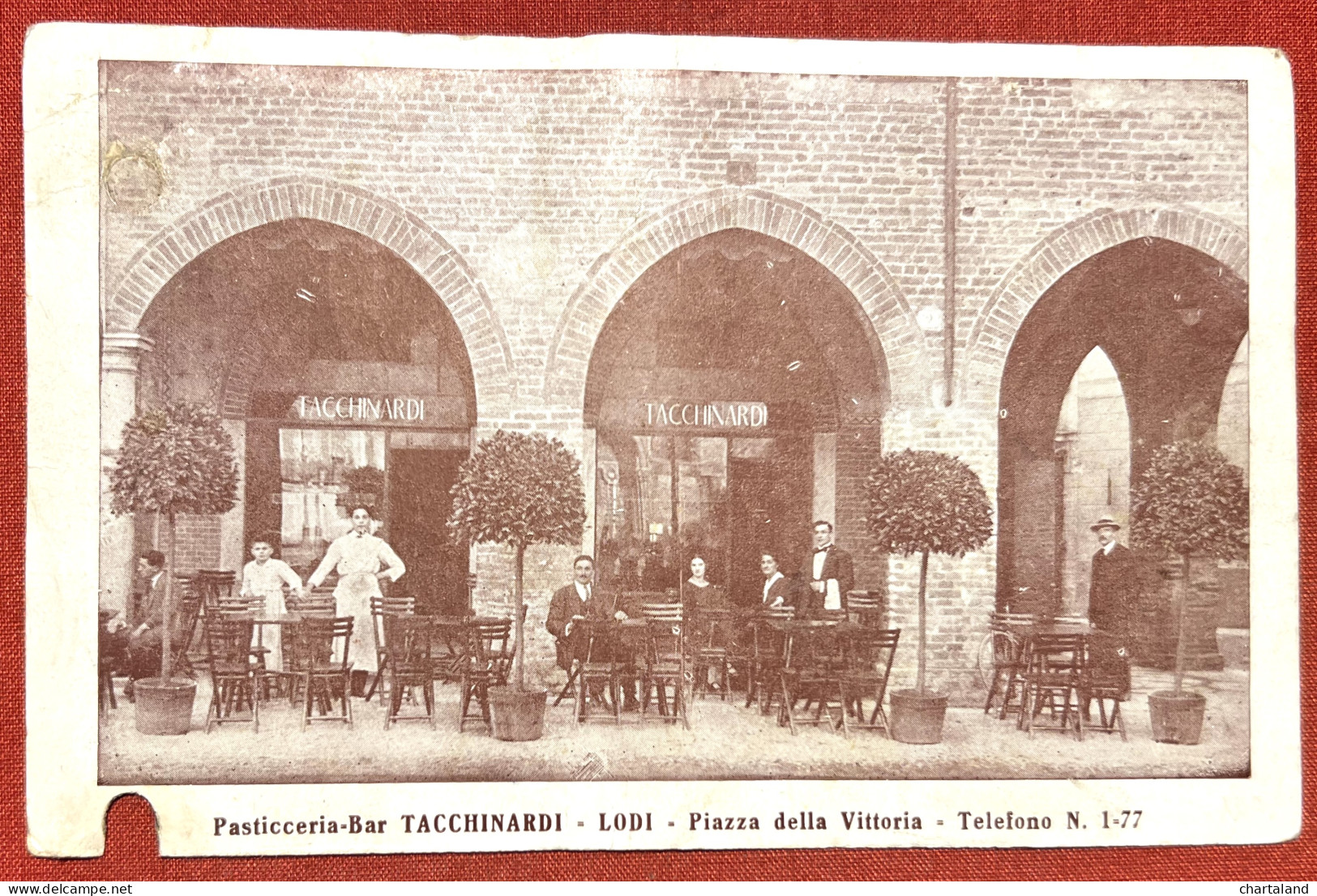 Cartolina - Pasticceria-Bar Tacchinardi - Lodi - Piazza Della Vittoria - 1941 - Lodi