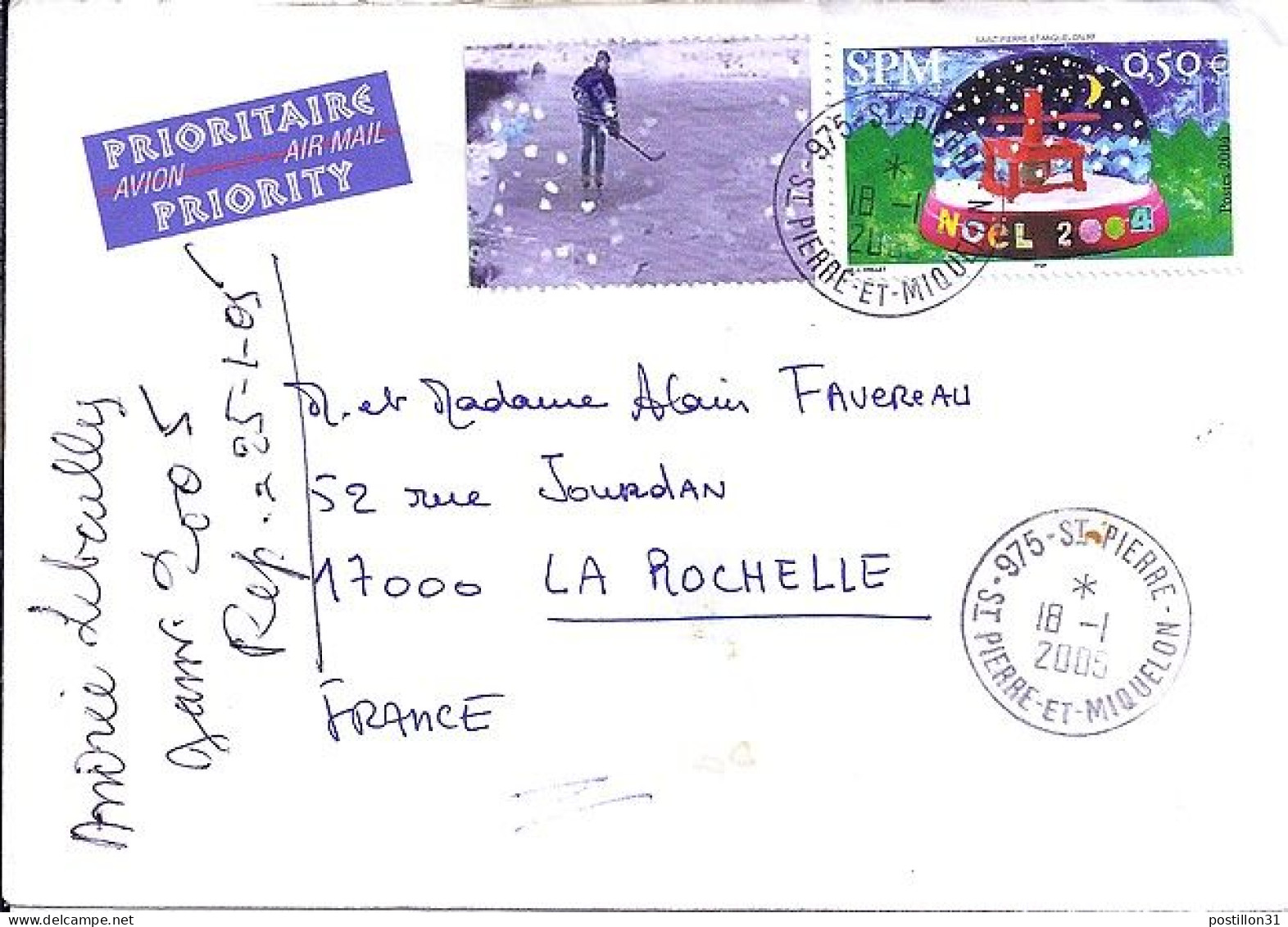 SPM N° 828 S/L.DE ST PIERRE/2004  POUR LA FRANCE  - Covers & Documents