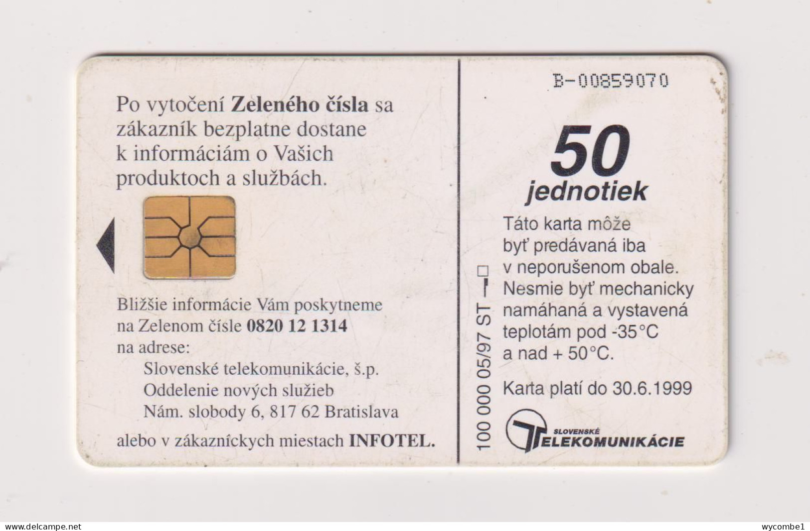 SLOVAKIA  - Zelene Cislo Chip Phonecard - Slowakei