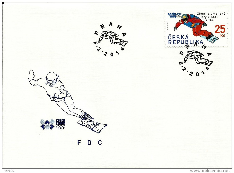 Czech Republic - 2014 - Winter Olympic Games In Sochi - First Day Cover - FDC