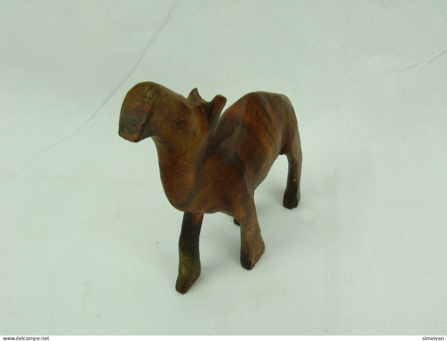 Vintage Hand-Carved Wooden CAMEL Figurine #2280 - Wood