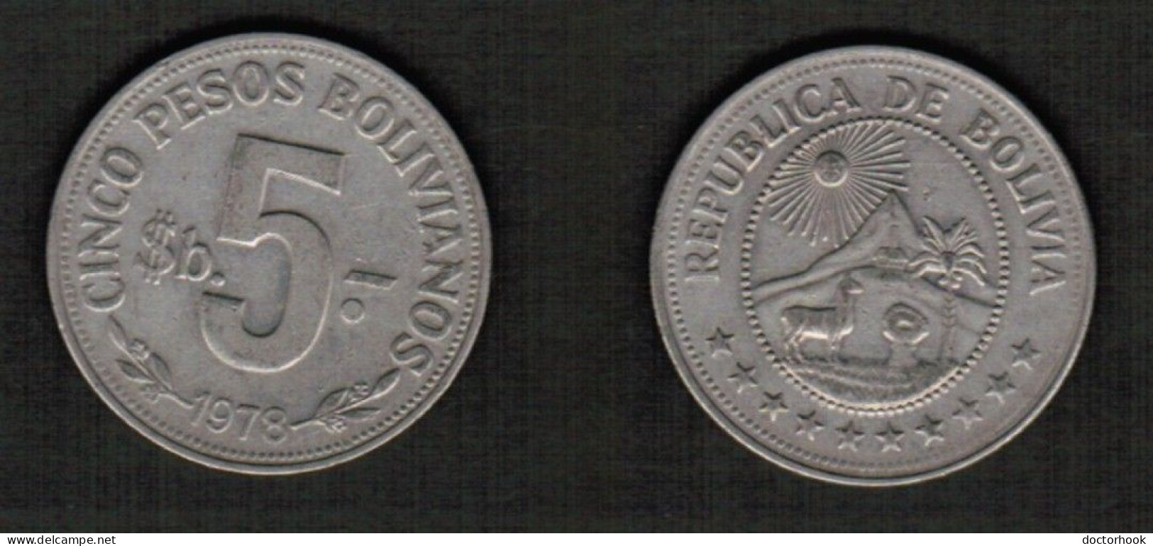 BOLIVIA   5 PESOS BOLIVIANOS 1978 (KM # 197) #7655 - Bolivie