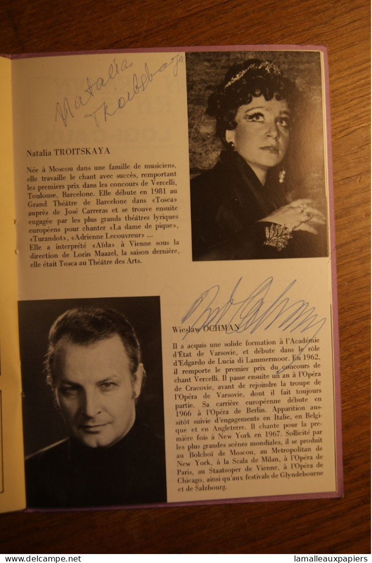 6 Autographes Sur Programme Théatre De Caen (saison 1985-86) - Zangers & Muzikanten