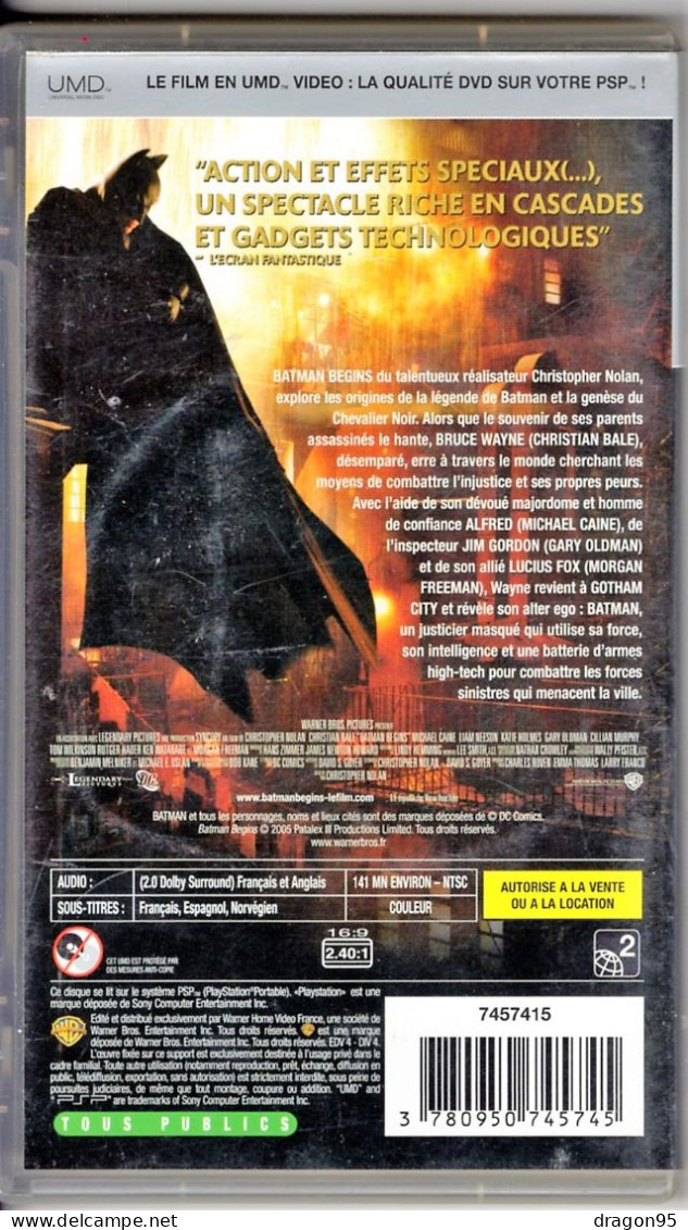 Batman Begins - UMD Video For PSP - Warner Video - 2005 - PSP