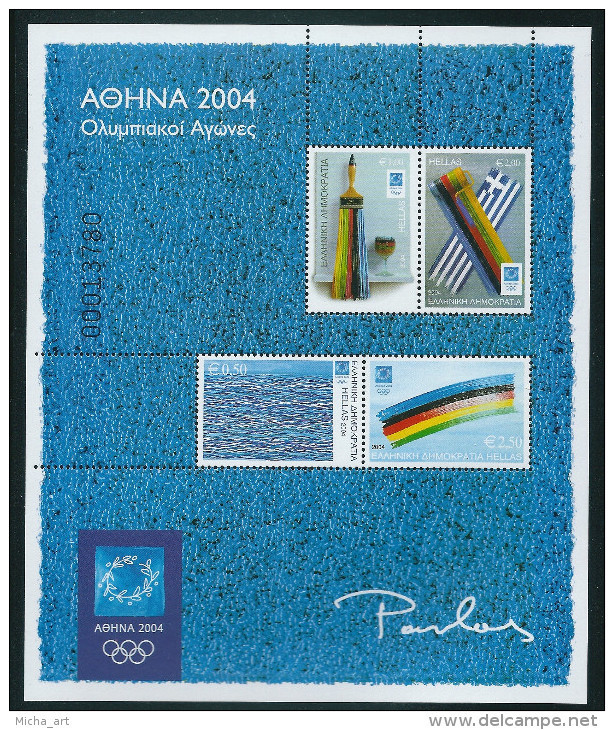 Greece / Grece / Griechenland / Grecia  2004 Modern Art & Olympic Games In Athens - "Pavlos" Sheetlet MNH - Summer 2004: Athens