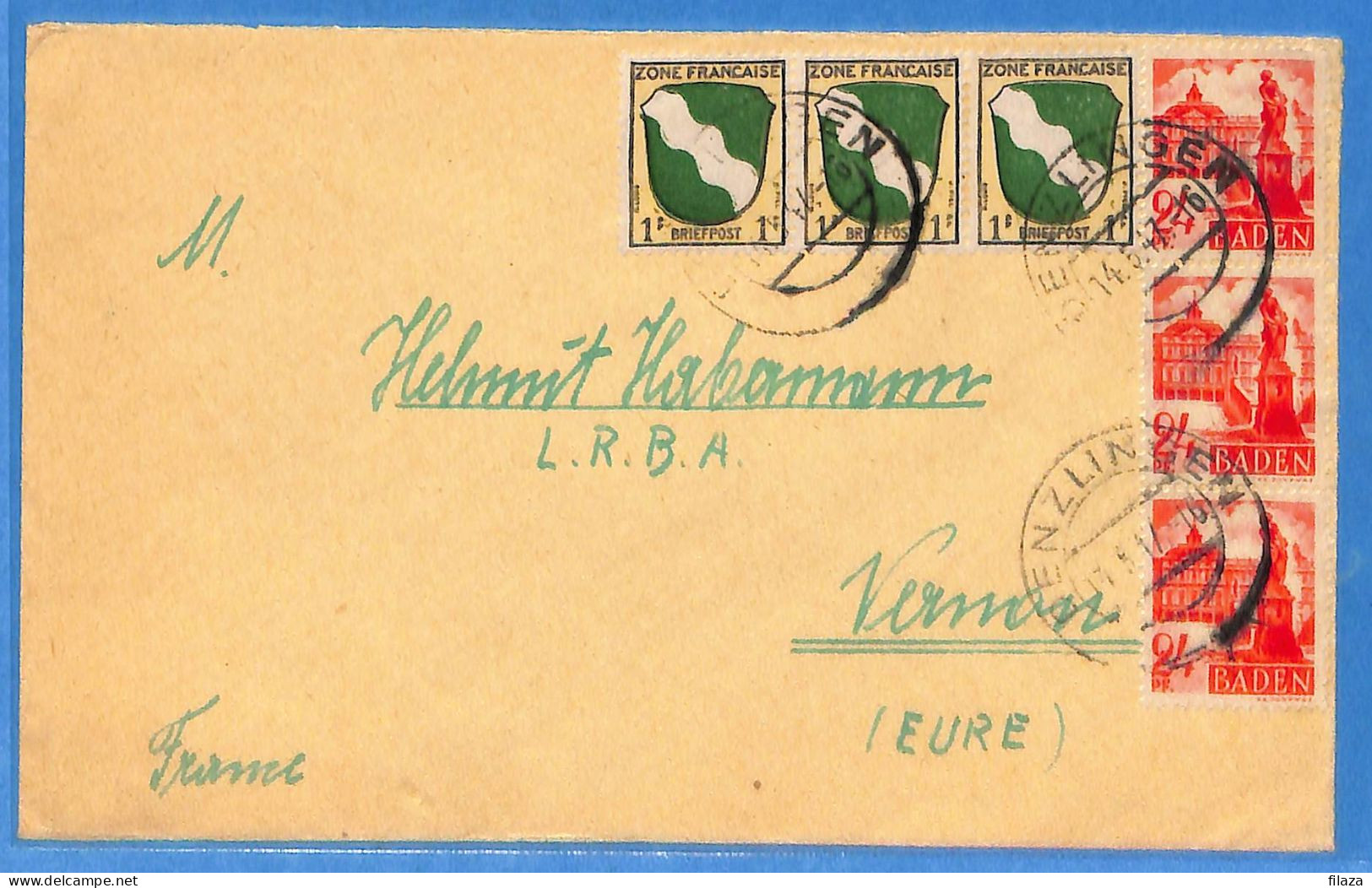 Allemagne Zone Française 1947 - Lettre De Denzlingen - G29416 - Autres & Non Classés
