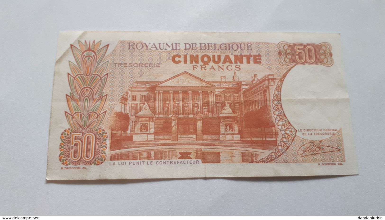 BELGIQUE/BELGIE/BELGIEN 50 FRANCS 1966 TYPE III LAUWERYNS (01-12-1984/31-03-1988) SERIE D  P-139a.4 - 50 Francs