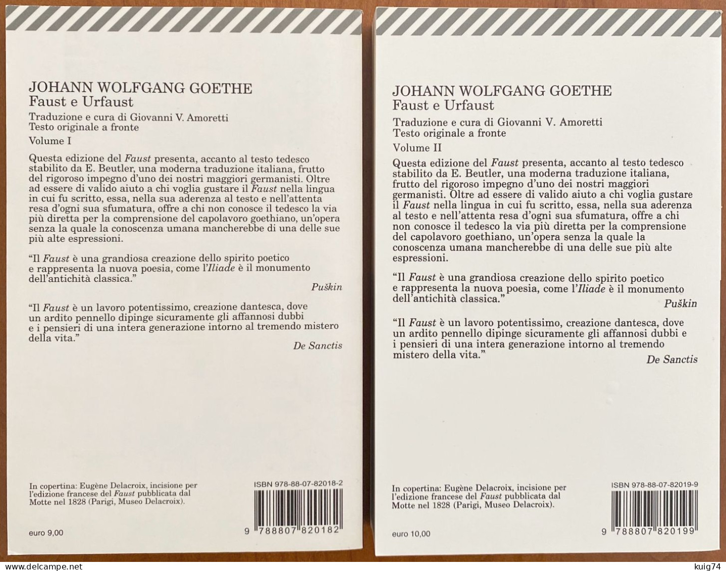 FAUST E URFAUST VOLUME 1+2 Di J.W. Goethe - Classiques
