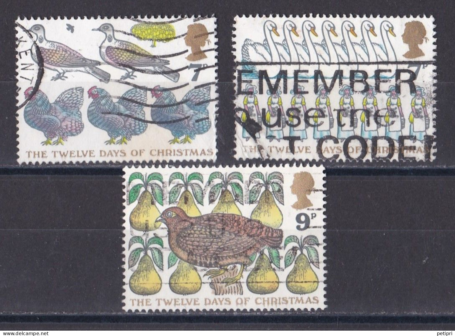 Grande Bretagne - 1971 - 1980 -  Elisabeth II -  Y&T N °  840   842   845  Oblitéré - Used Stamps