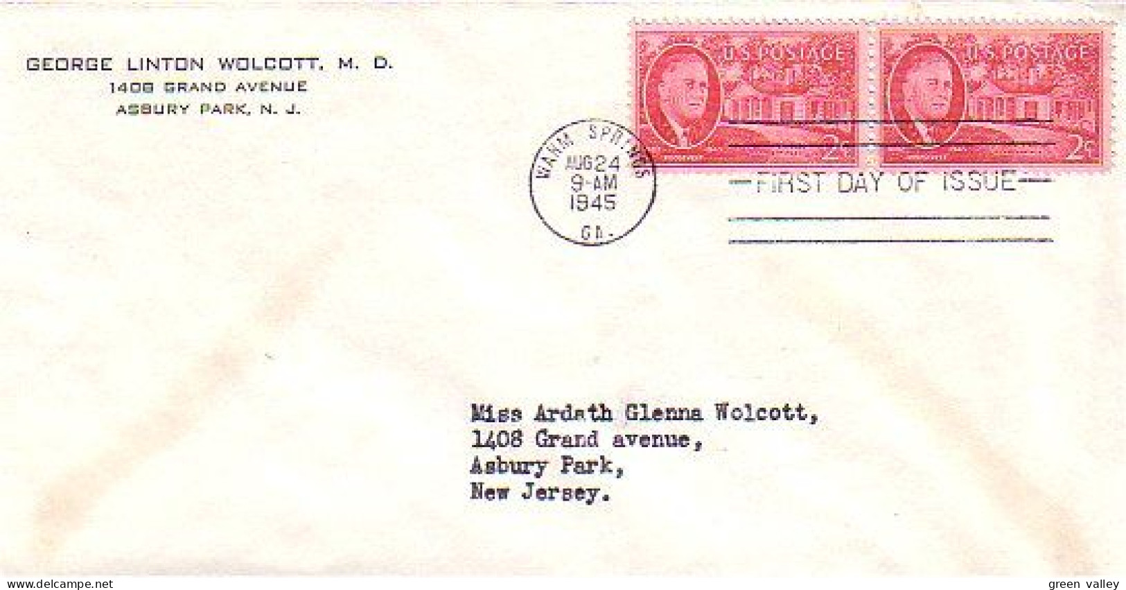 US Roosevelt 1945 FDC Cover ( A80 442) - 1941-1950