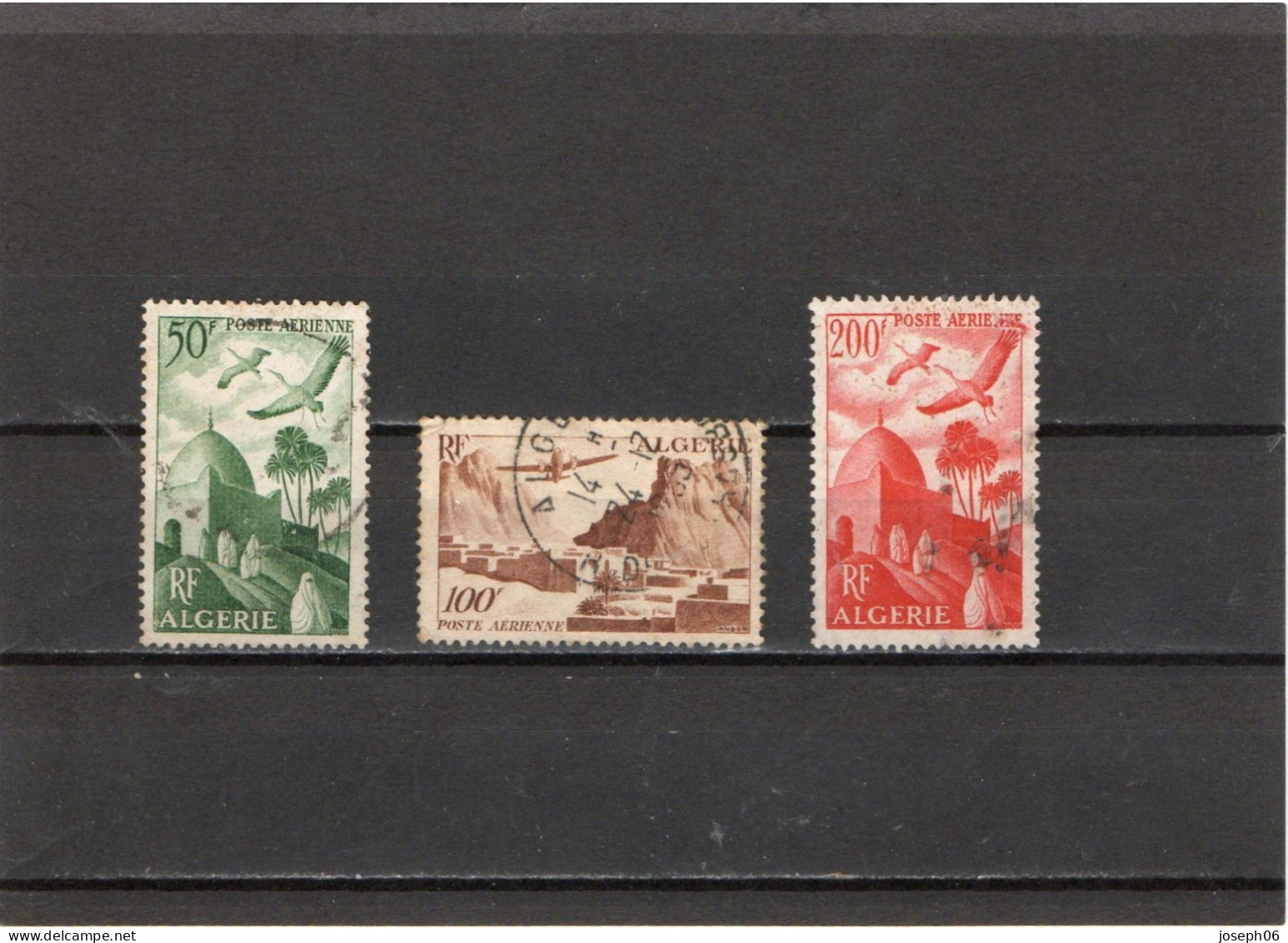 ALGERIE    1949-53  Poste Aérienne  N° 9  à  12  Incomplet  Oblitéré  9  10  Frais De Gestion Compris - Luftpost