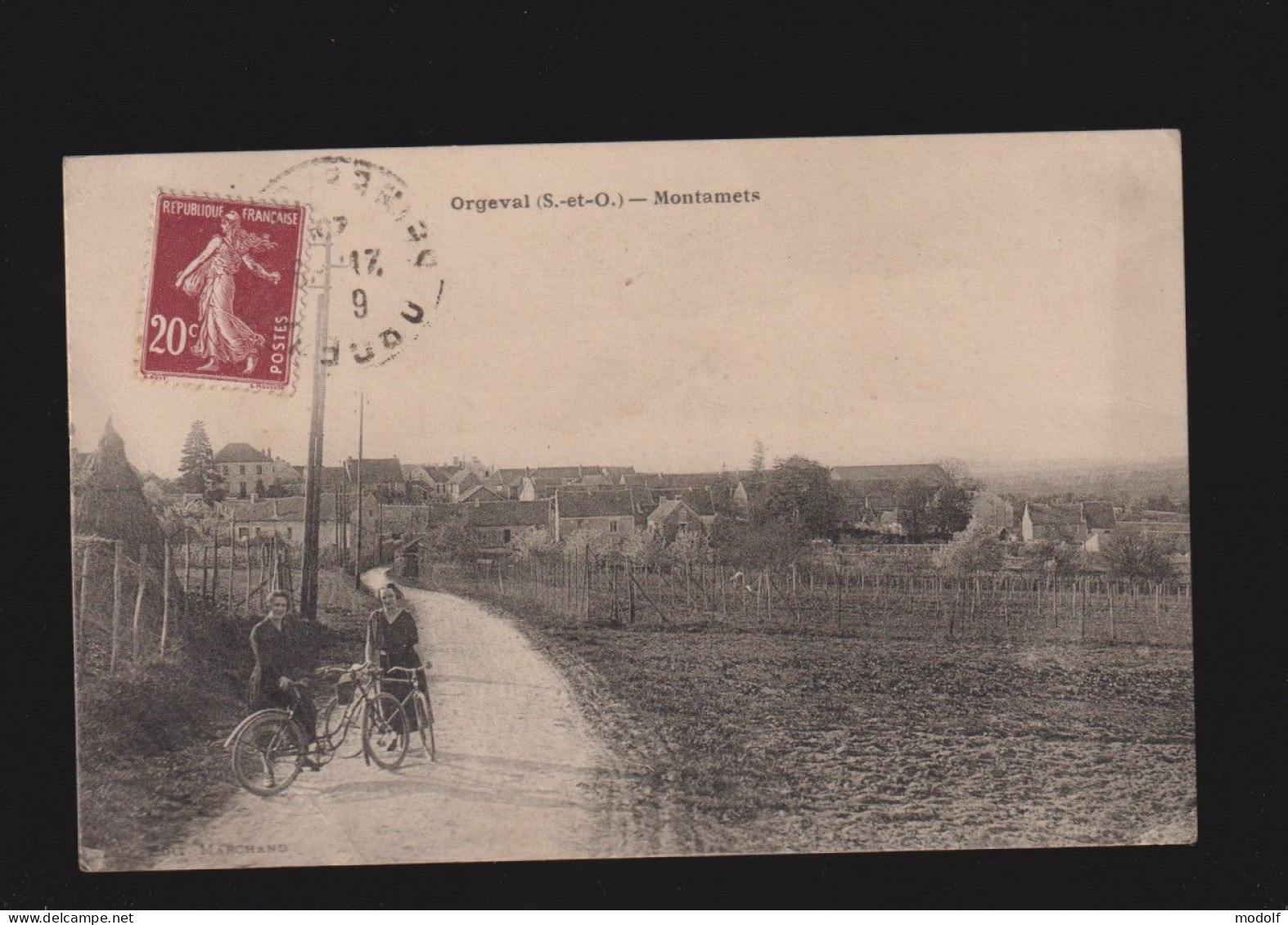 CPA - 78 - Orgeval - Montamets - Animée (cyclistes) - Circulée - Orgeval