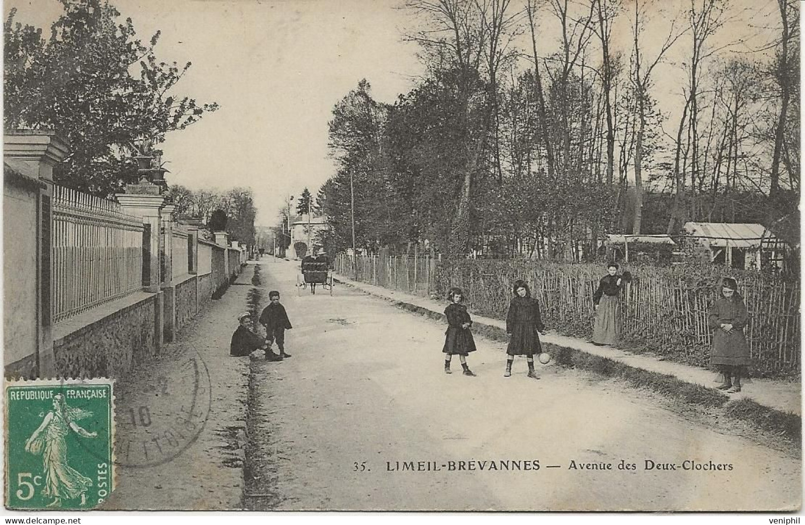 LIMEIL  BREVANNES - AVENUE DES DEUX CLOCHERS   -- 1910 - Limeil Brevannes