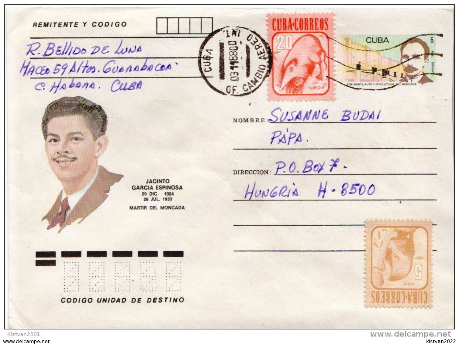 Postal History: Cuba Postal Stationery Cover - Brieven En Documenten