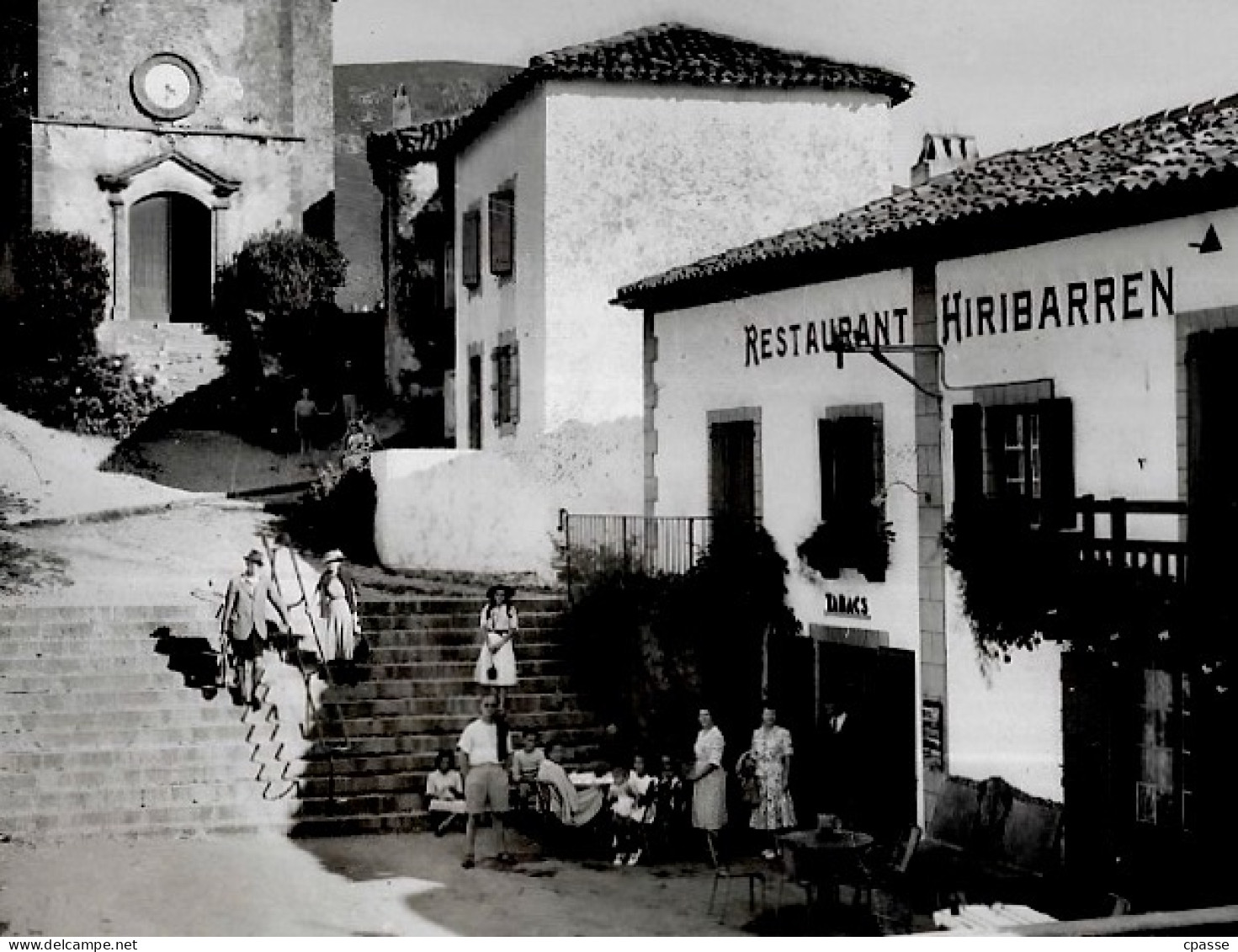 CPSM 64 BIRIATOU - L'Eglise (+ Restaurant HIRIBARREN) - Biriatou