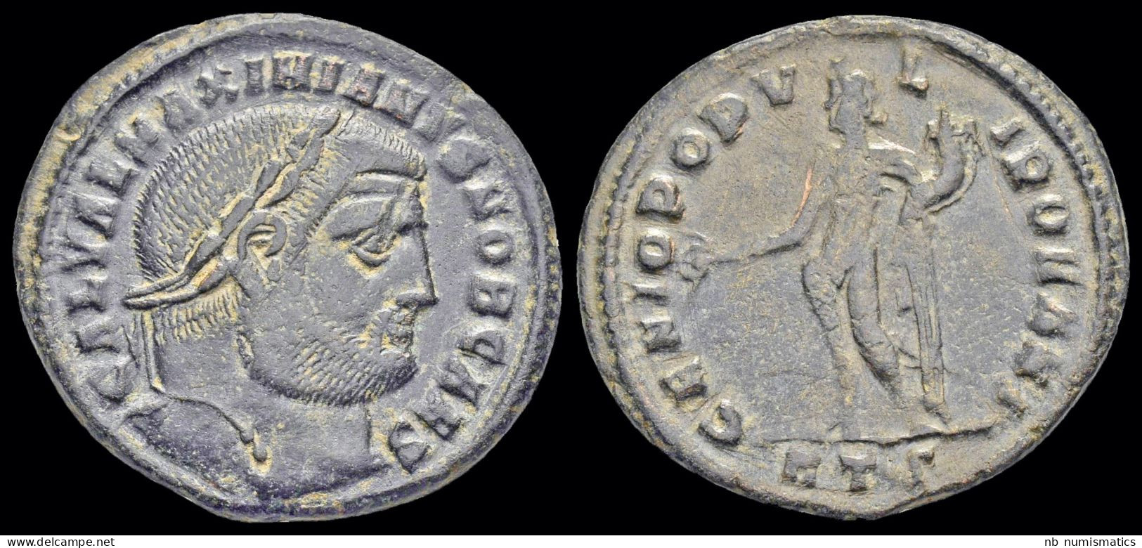 Maximian Herculius AE Follis Genius Standing Left - Die Tetrarchie Und Konstantin Der Große (284 / 307)