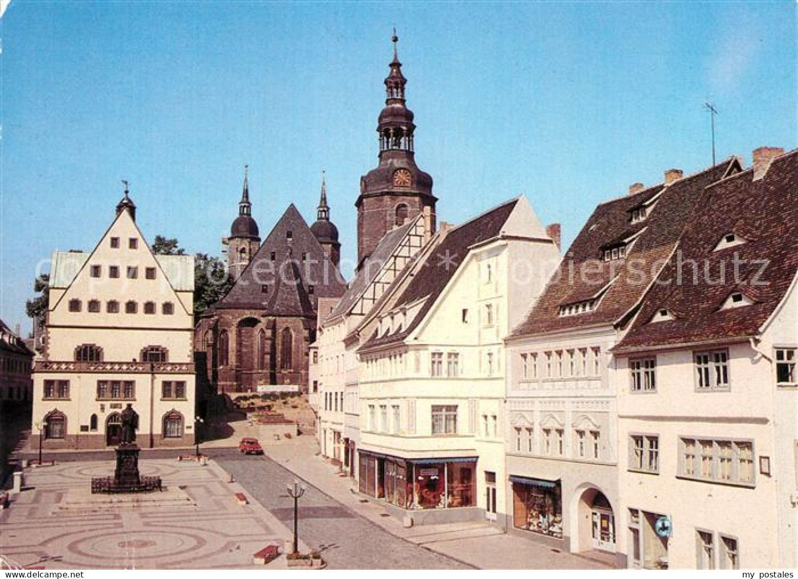 72986695 Eisleben Lutherstadt Markt Lutherdenkmal Andreaskirche Eisleben - Eisleben