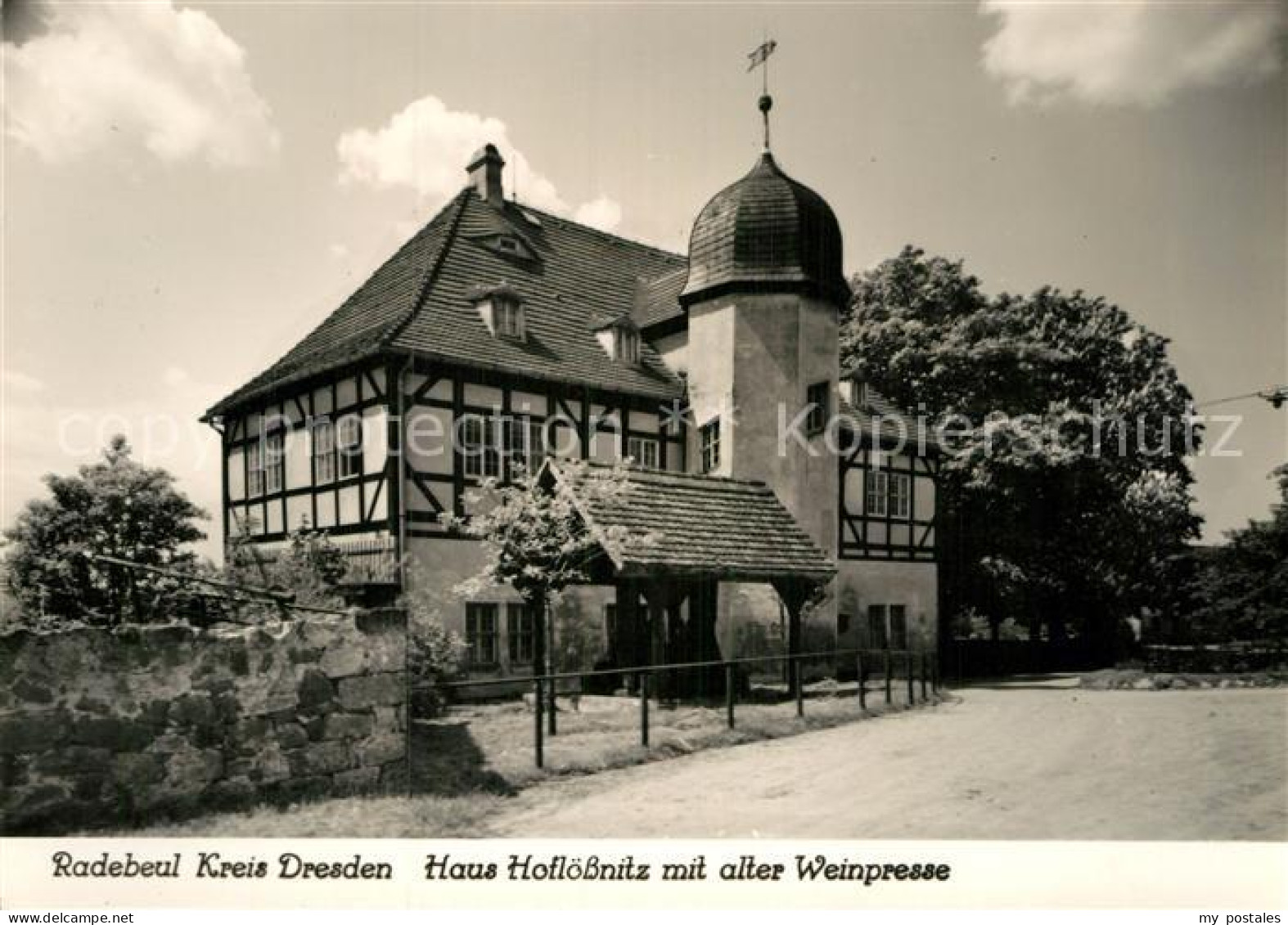 72986439 Radebeul Haus Hofloessnitz Mit Alter Weinpresse Handabzug Radebeul - Radebeul