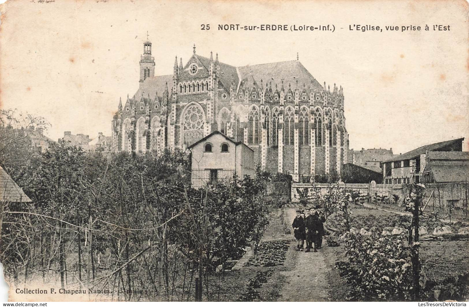 FRANCE - Nort Sur Erdre (Loire Inf) - Vue Générale De L'église - Vue Prise à L'Est - Carte Postale Ancienne - Nort Sur Erdre