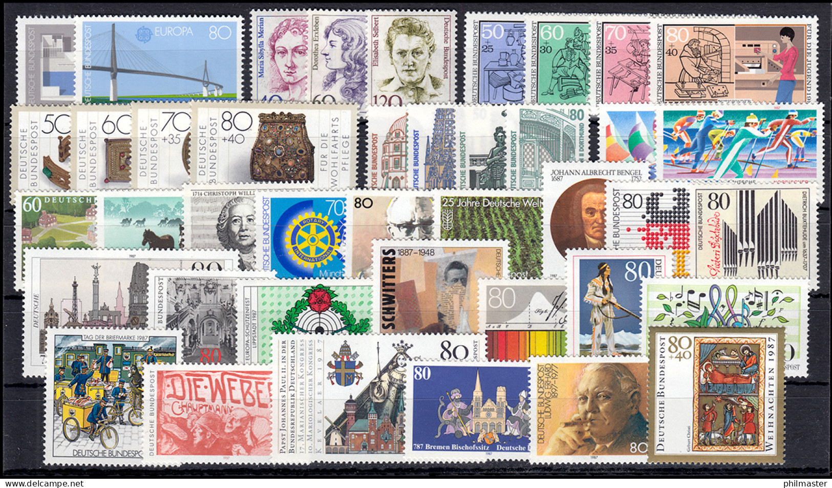 1306-1346 Bund-Jahrgang 1987 Komplett Postfrisch ** - Annual Collections