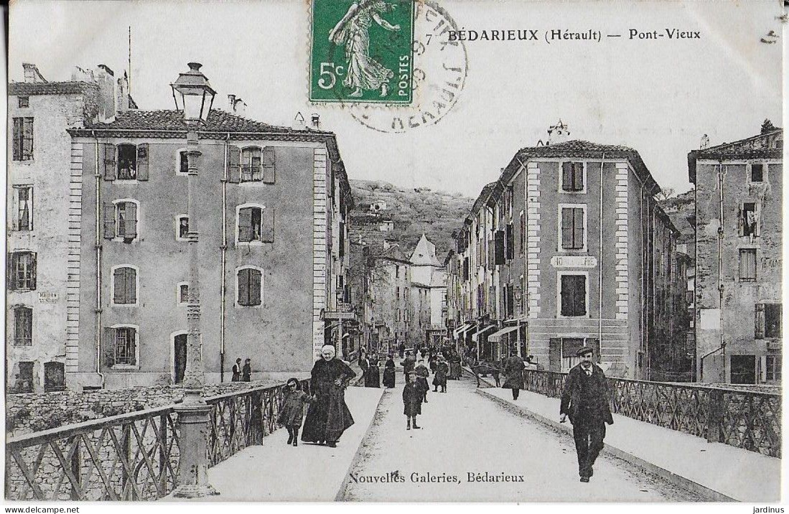 BEDARIEUX (Hérault ) Pont Vieux  -Cliché Rare(1909) - Bedarieux