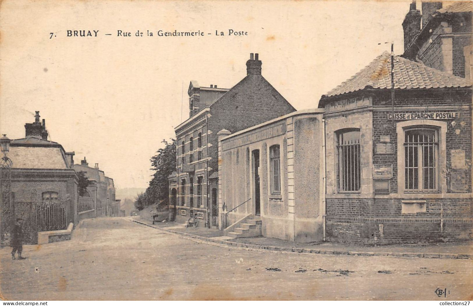 59-BRUAY-RUE DE LA GENDARMERIE , LA POSTE - Bruay Sur Escaut