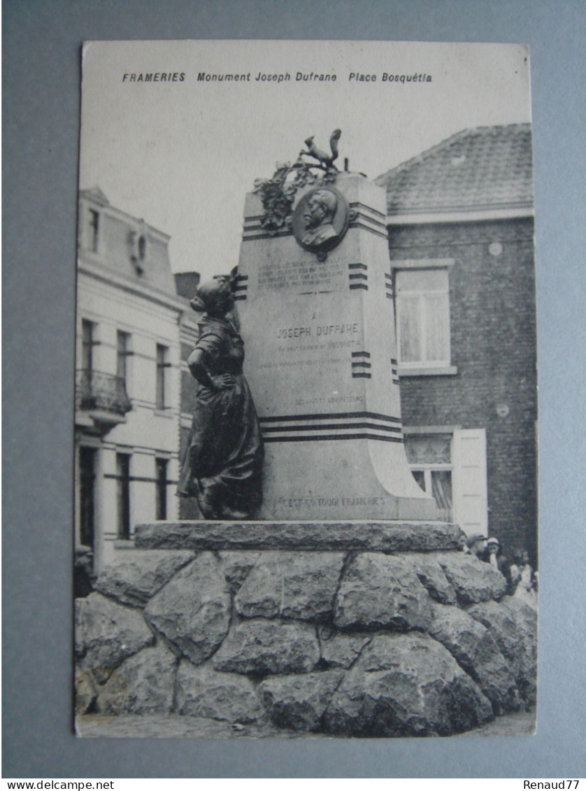 FRAMERIES - Monument Joseph Dufrane - Place Bosquétia - Frameries