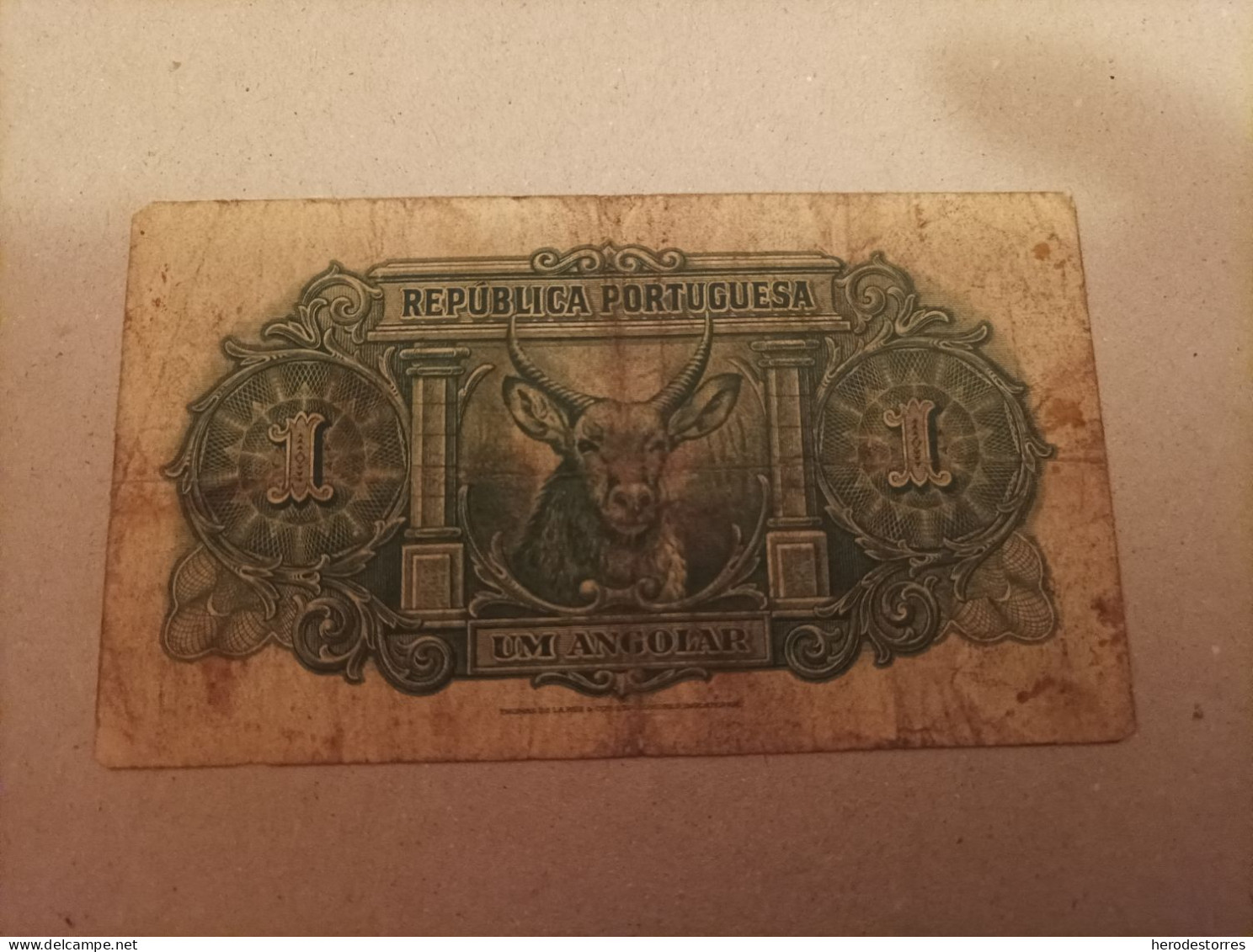 Billete De Portugal De 1 Angolar, Año 1942 - Portugal