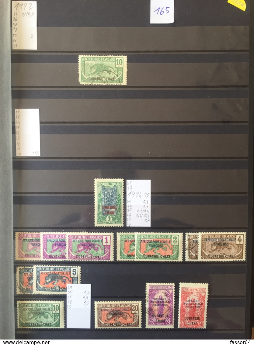 Colonie Française Oubangui Lot 165 Neuf Et Oblitérés 1915/1933 Côte + 140 Euros - Sonstige & Ohne Zuordnung