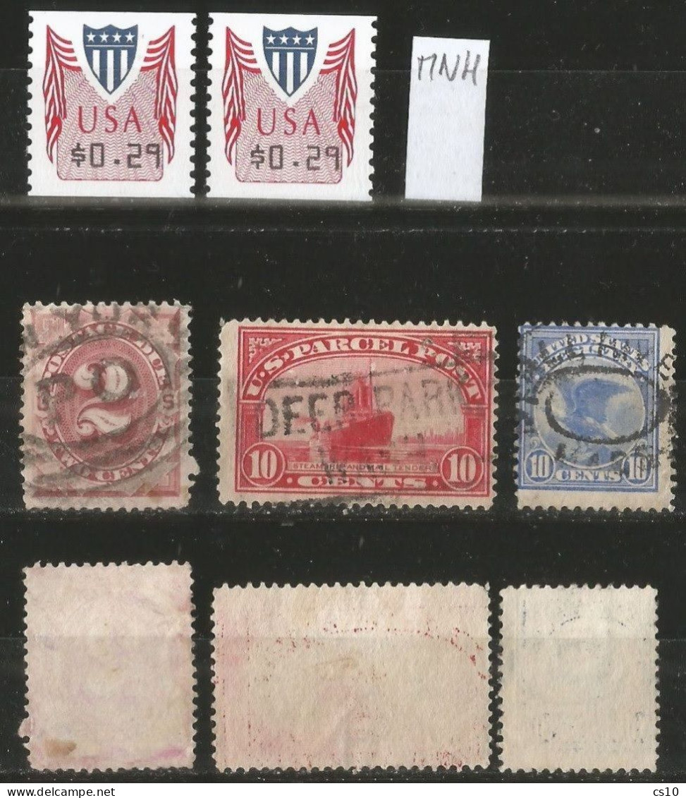 USA  6  SCANS Postal History Lot With Postage Due Official IN ILLEGAL USE Parcel Distributors Coils Registration  Etc - Express & Einschreiben