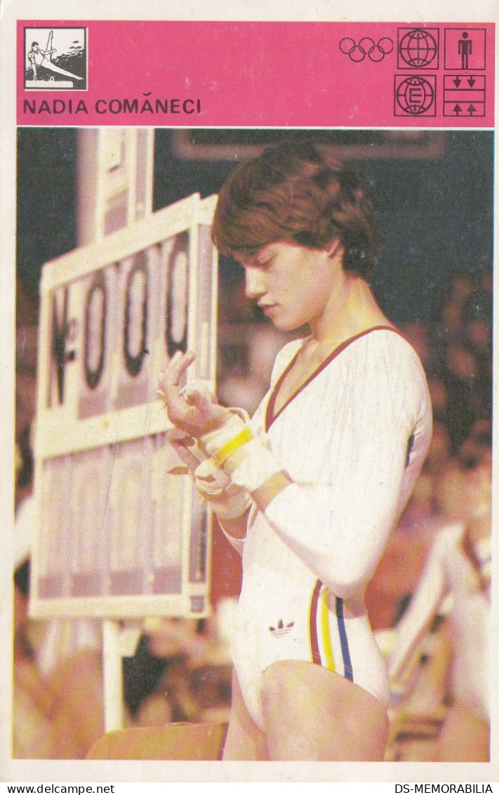 Nadia Comaneci Romania Gymnastics Trading Card Svijet Sporta - Gymnastics