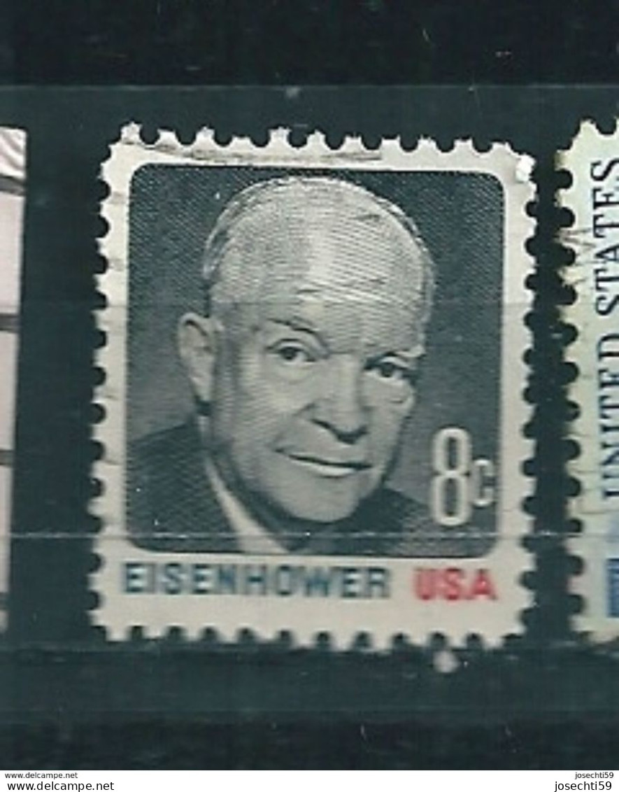 N° 921 President Eisenhower Timbre  USA (1971) Oblitéré Stamp Etats Unis D'Amérique - Used Stamps