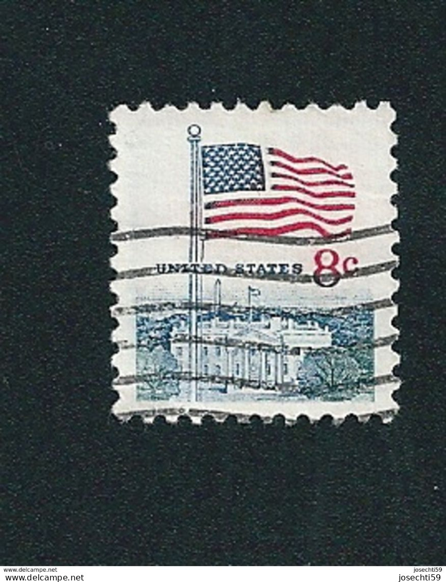 N° 923a Drapeau Et Maison Blanche - Dent. 10 Verticalement   Stamp Etats Unis D' Amérique 1971  Timbre USA - Used Stamps