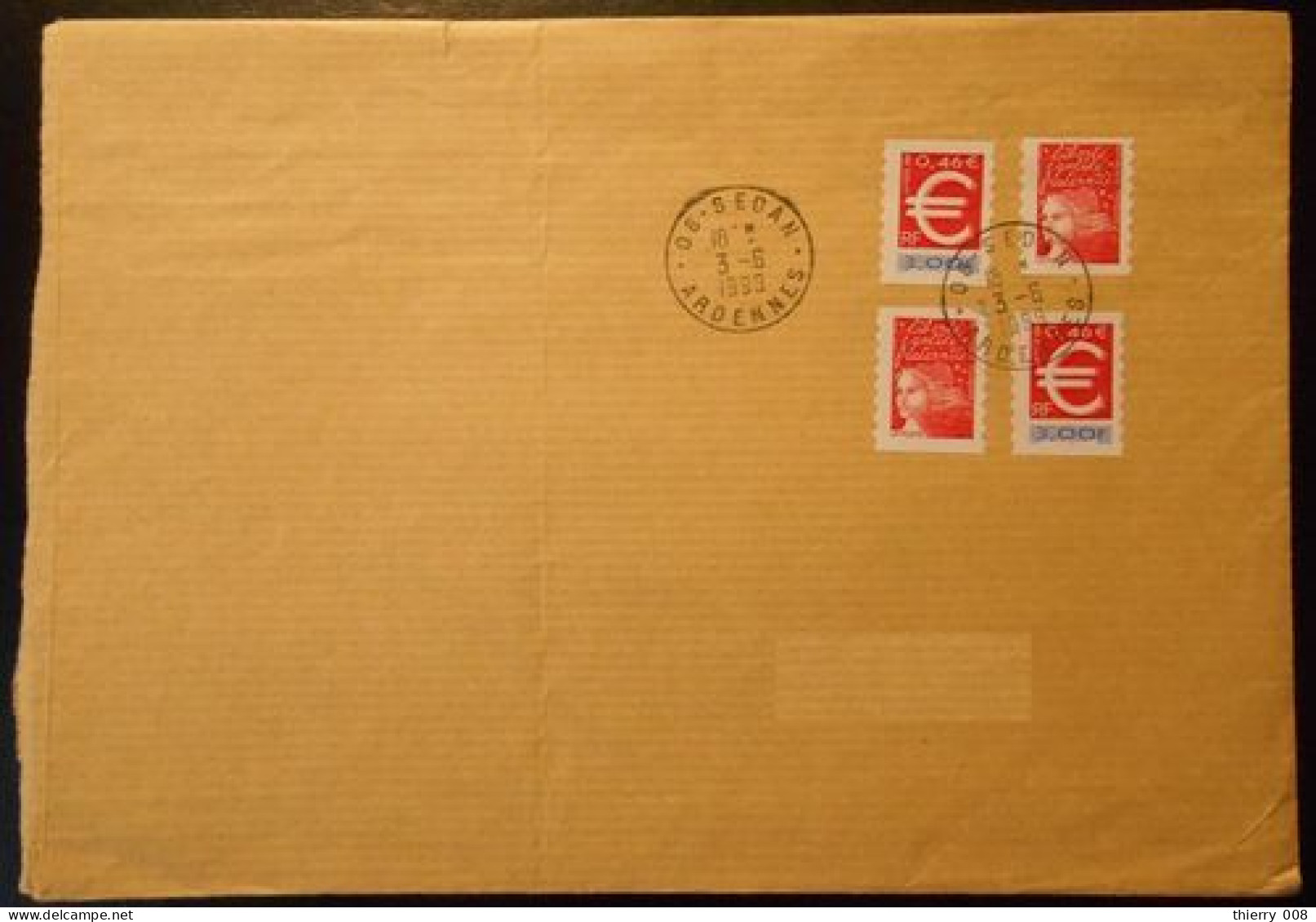 7a20 Enveloppe Avec Timbres Autoadhésifs Euro 24 Et Luquet 15 - Lettres & Documents