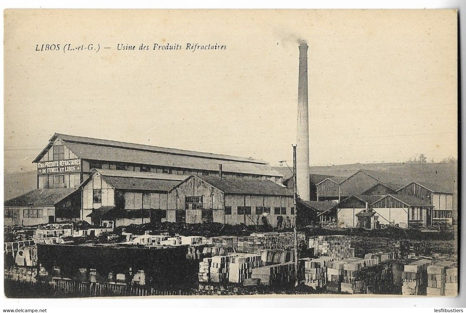 CPA 47 LIBOS Usine Des Produits Réfractaires - Libos