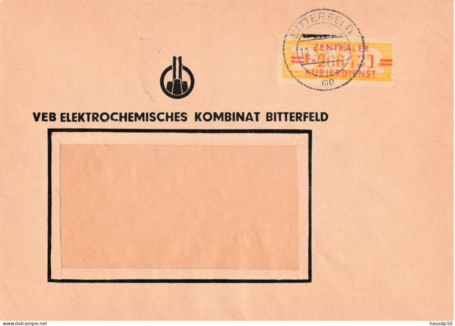 DDR Brief Dienst EF VEB Elektrochemisches Kombinat Bitterfeld N. Berlin 1958 - Briefe U. Dokumente