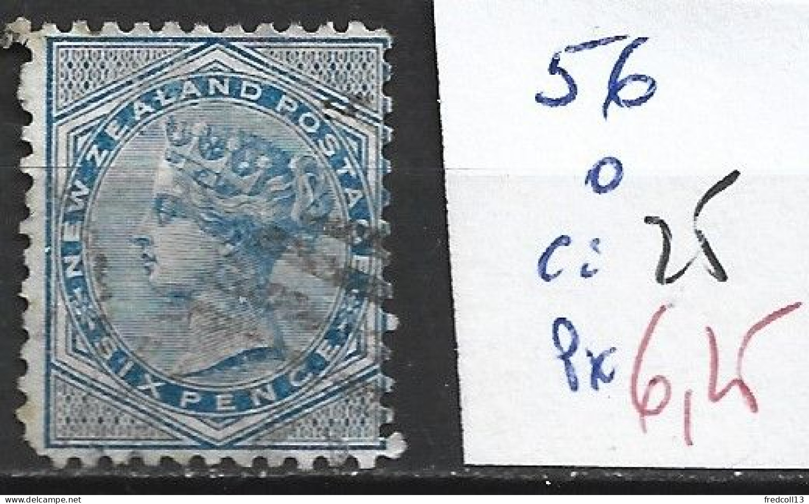 NOUVELLE-ZELANDE 56 Oblitéré Côte 25 € - Used Stamps