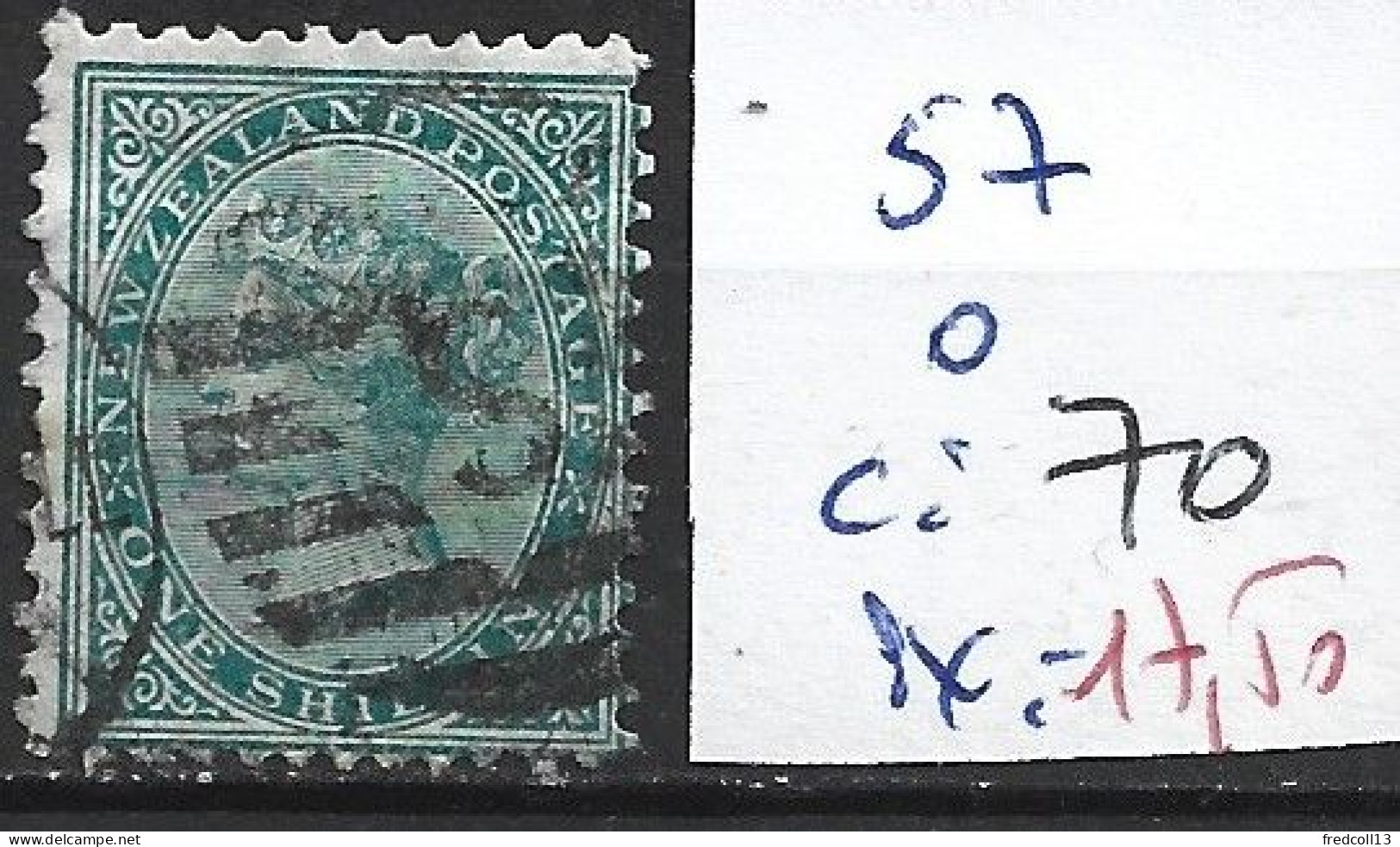 NOUVELLE-ZELANDE 57 Oblitéré Côte 70 € - Used Stamps