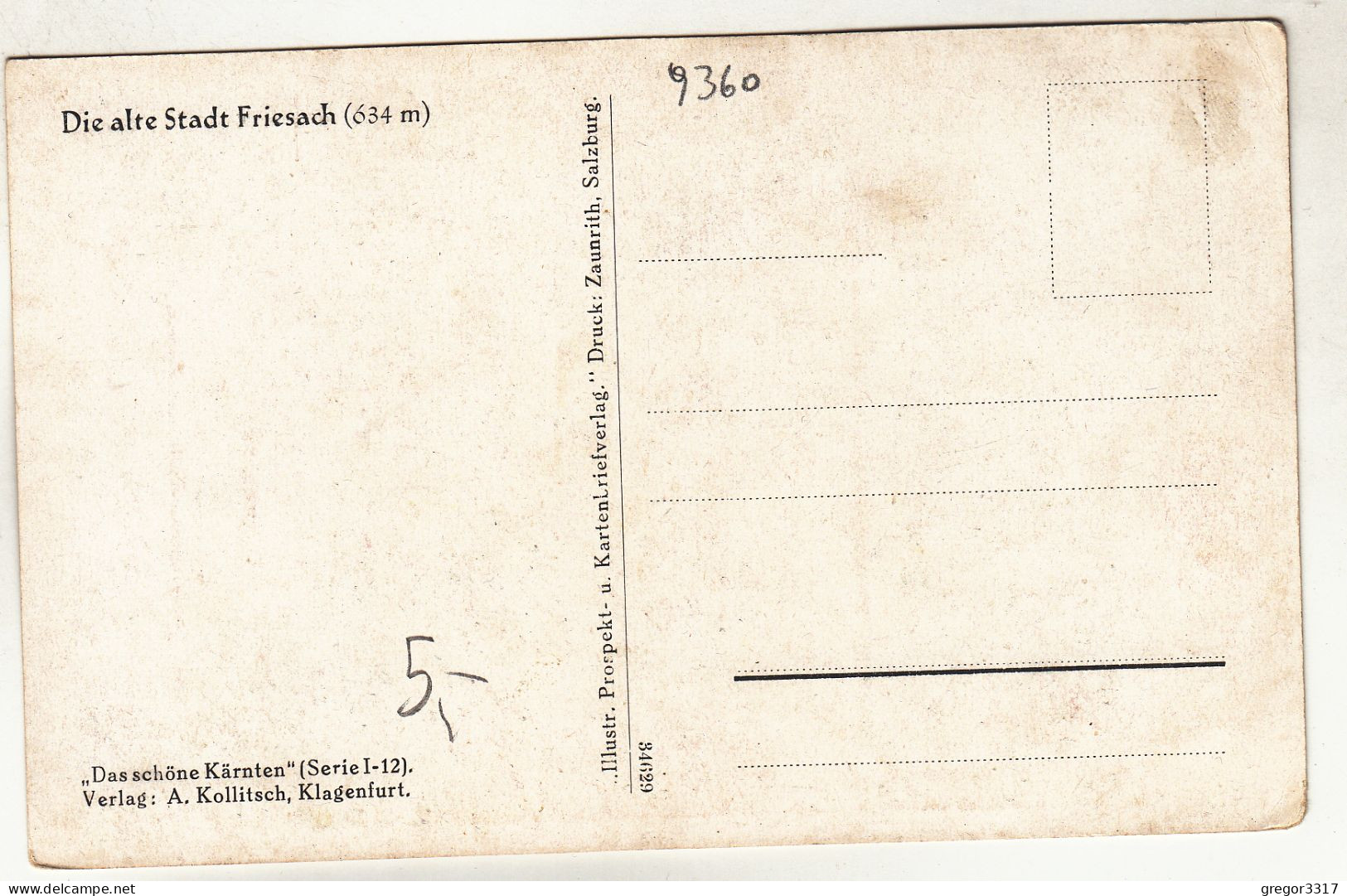 E4966) Die Alte Stadt FRIESACH - FRIESACH In Kärnten - Aquarell Ed. MANHART - Alt ! - Friesach