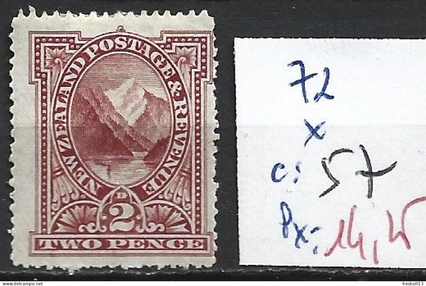 NOUVELLE-ZELANDE 72 * Côte 57 € - Unused Stamps