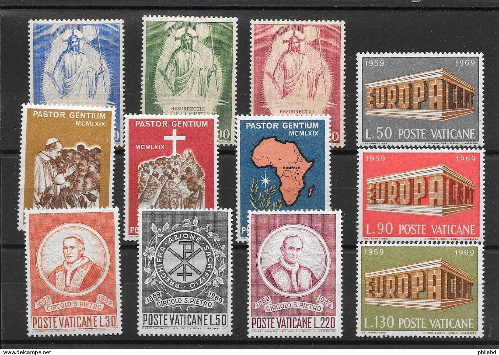 Vatican Année Complète/year Complete N°485 à/to 496 12 TP/PS 1969 ** - Ganze Jahrgänge