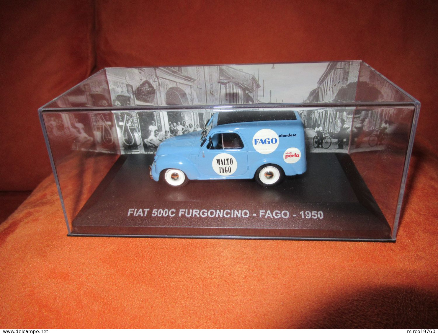 DIE CAST 1:43 - FIAT 500C FURGONCINO - FAGO - 1950 - NUOVO CON TECA RIGIDA - Autres & Non Classés