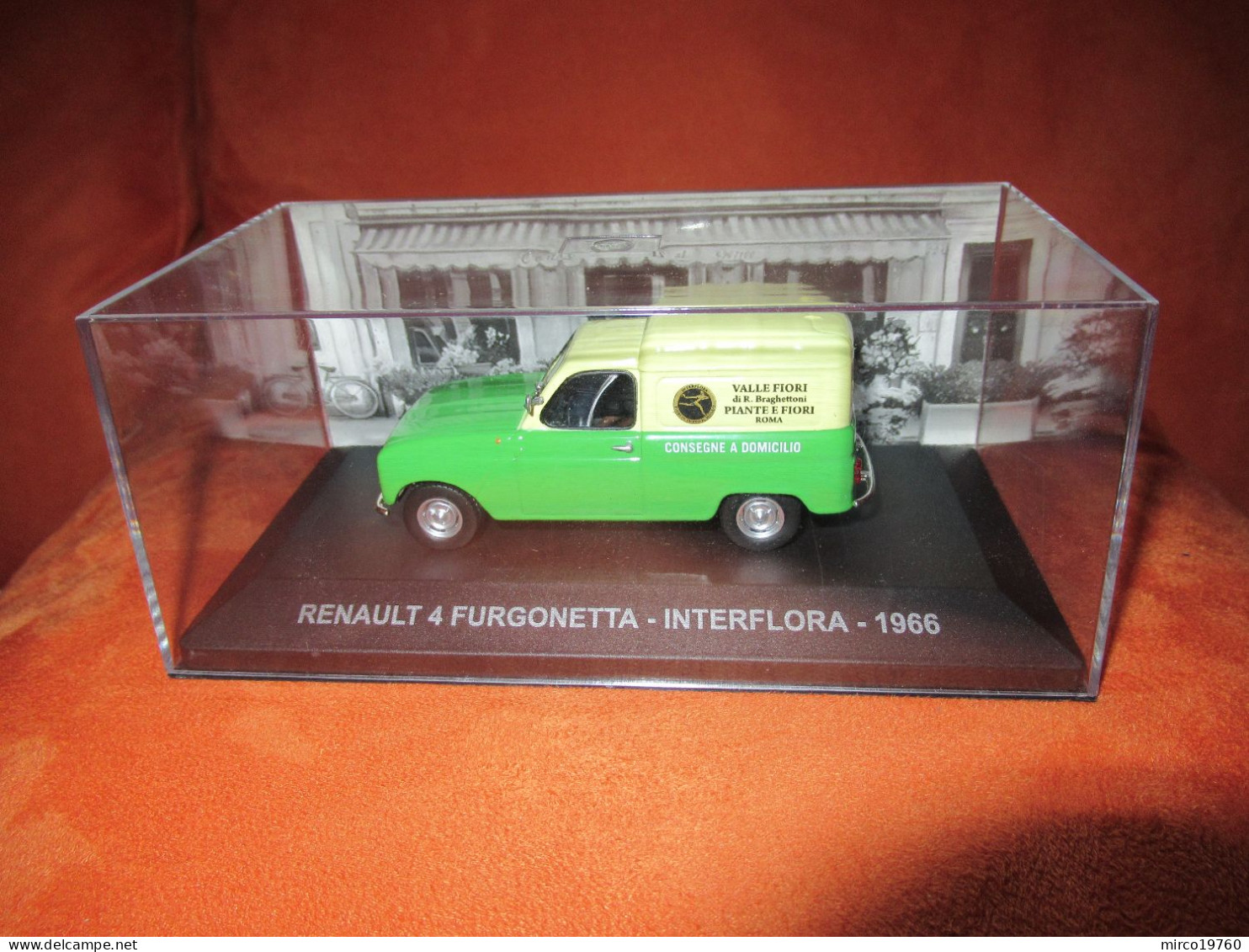 DIE CAST 1:43 - RENAULT 4 FURGONETTA - INTERFLORA - 1966 - NUOVO IN TECA RIGIDA - Other & Unclassified