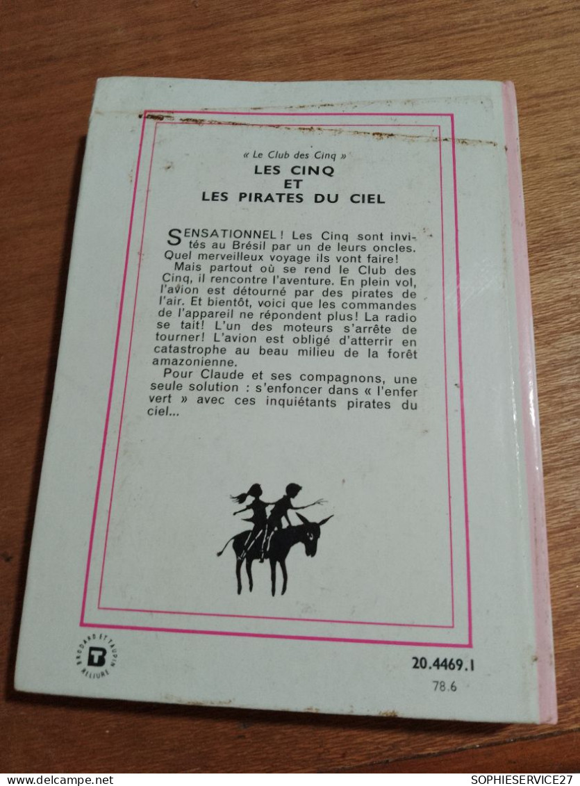 152 //   LE CLUB DES CINQ / LES CINQ ET LES PIRATES DU CIEL - Biblioteca Rosa