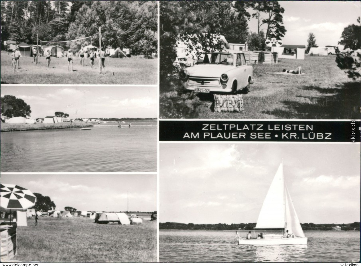 Leisten-Plau (am See) Mehrbild: Zeltplatz, Sportanlage Und Strand 1982  - Plau
