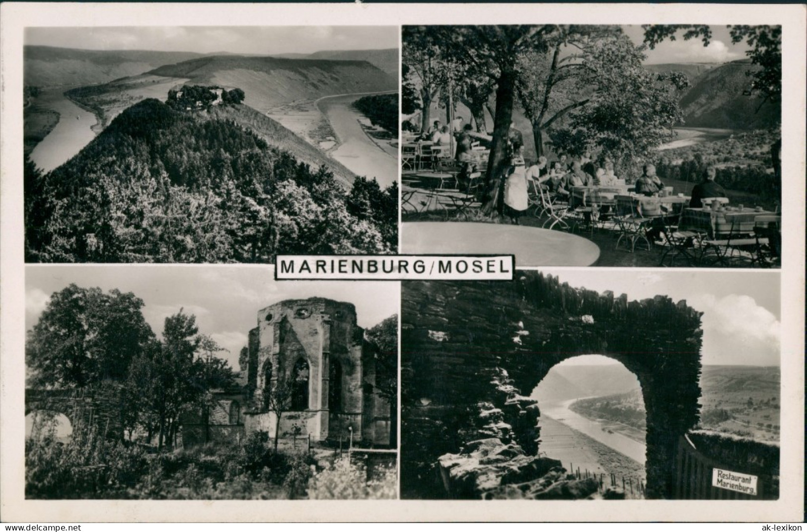 Ansichtskarte Zell&#47;Mosel Klosterruine Marienburg 1938 - Zell