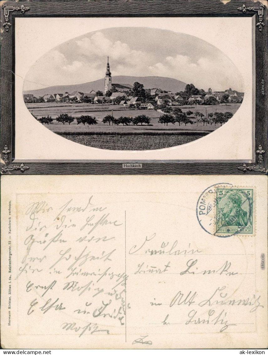 Ansichtskarte Pommritz-Hochkirch Pomorcy Bukecy Panorama 1910 Passepartout - Hochkirch